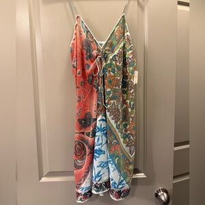 Free People Colorful Paisley Slip Dress
